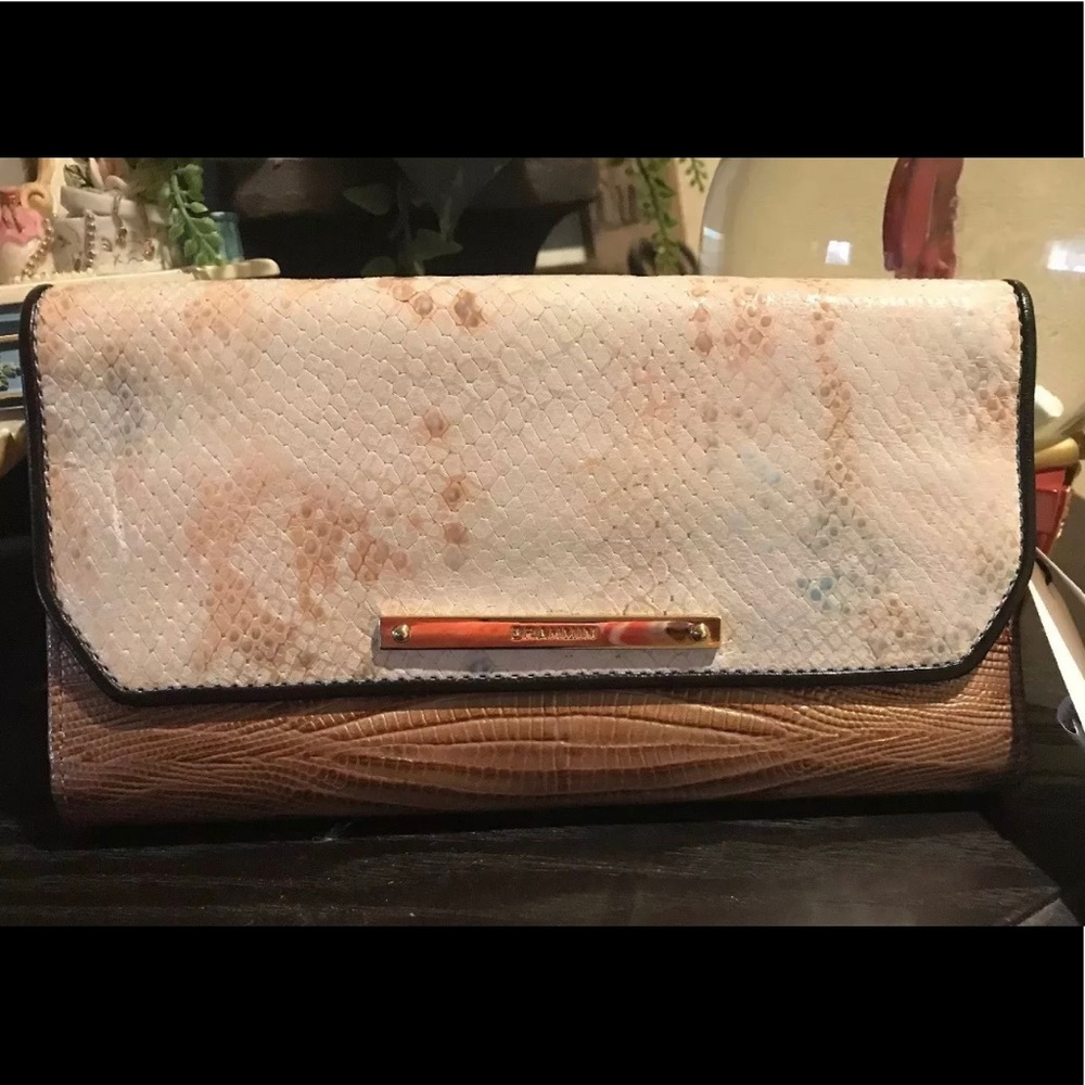 Brahmin Soft Genuine Leather Checkbook Wallet